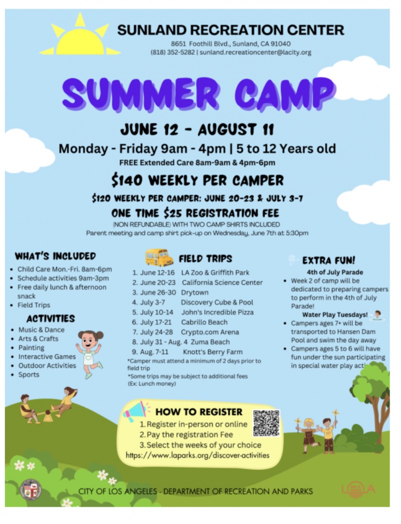 Summer Camp at Sunland Recreation Center