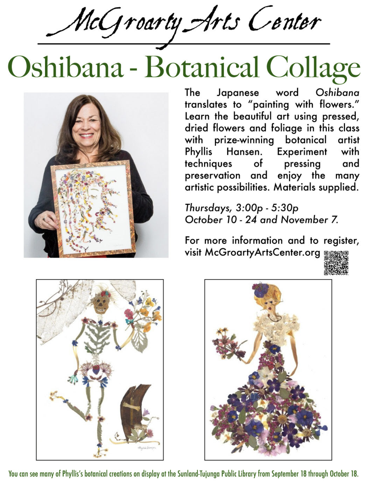 McGroarty Art Center Oshibana-Botanical Collage