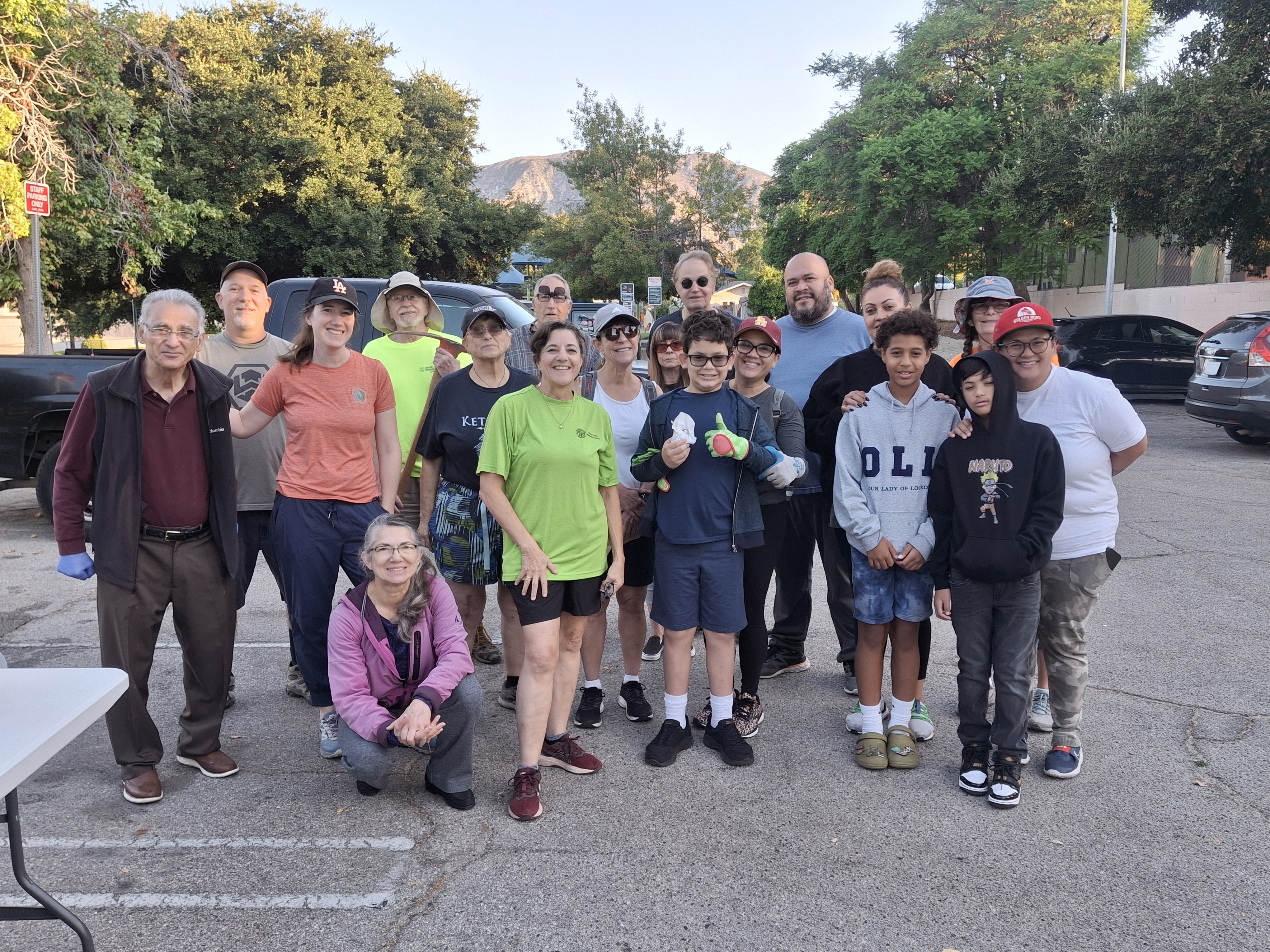 Community Tree Watering in Sunland Brings Out People of All Ages