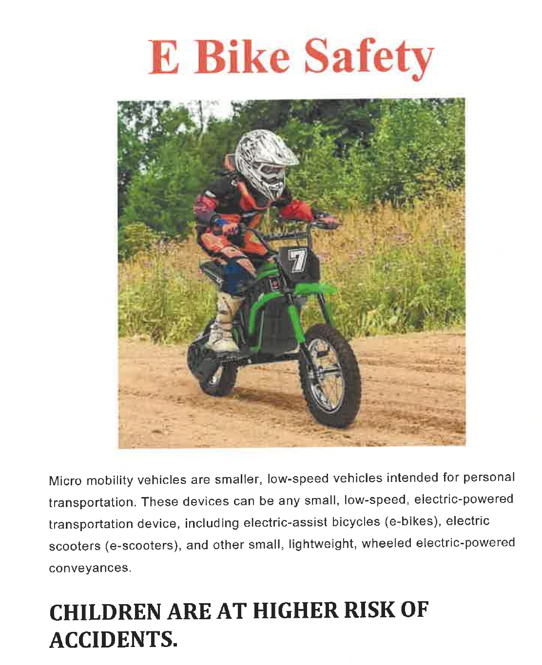E-Bike Safety